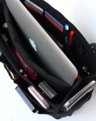 DD bag organizer with laptop division for Goyard Artois Bag - Black, PM